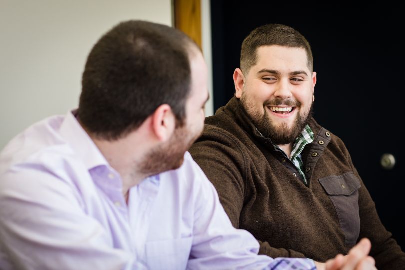 spark hire team laughing