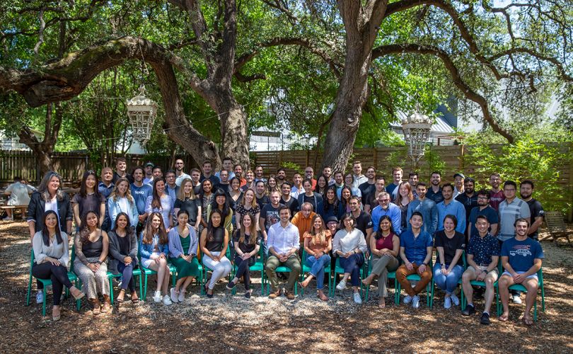 Sprig group photo outside under a large tree