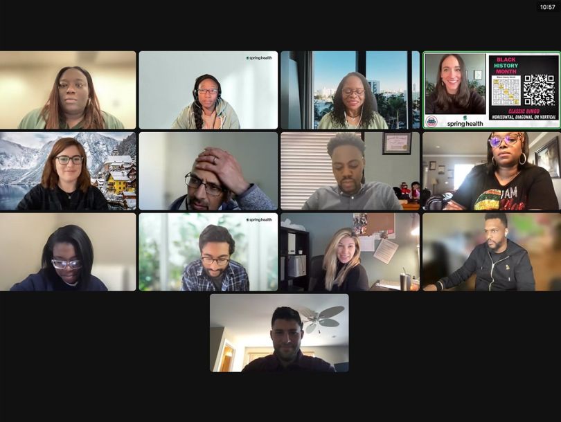 Spring Health team video call