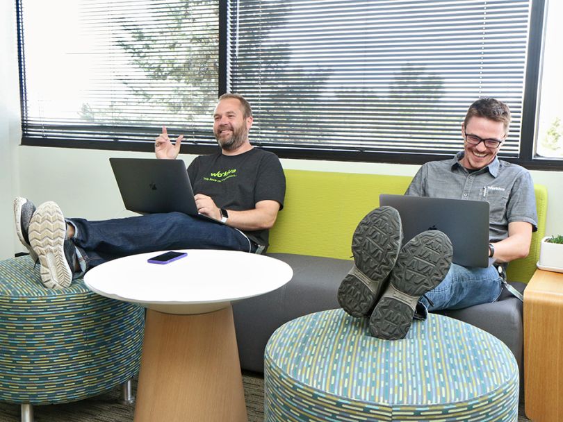 Co-workers lounge