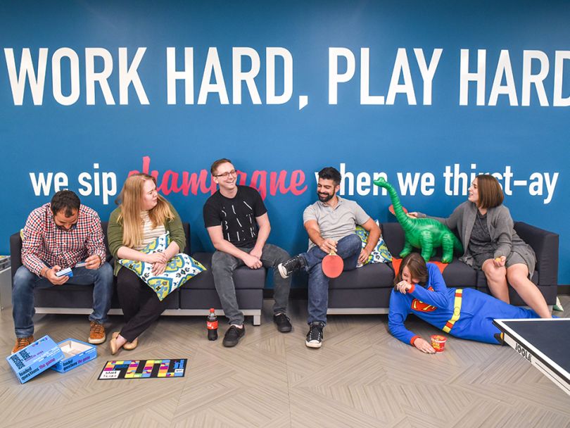 Social Solutions' team bonding in the office