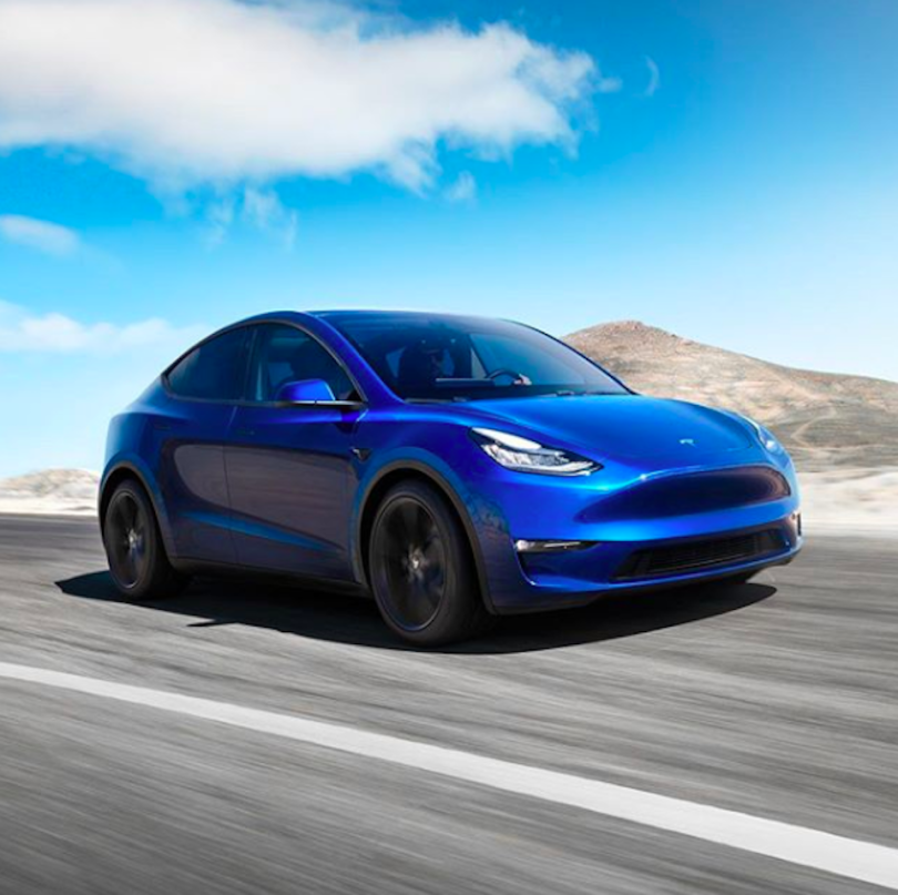 Tesla on the road