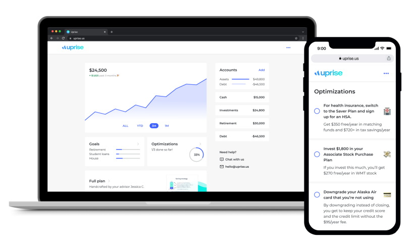 uprise's dashboard