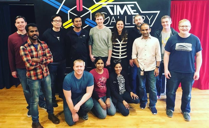 Matilda Jayakar and her Uptake team posing at outing
