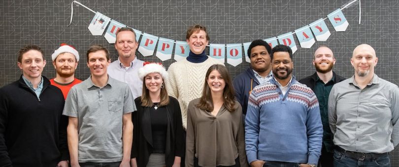 Vail Systems, Inc. staff taking team photo