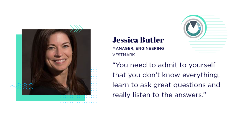 Quote/advice on engineering leadership from an employee at Vestmark
