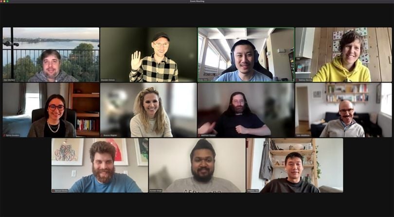 Violet team members on a Zoom call