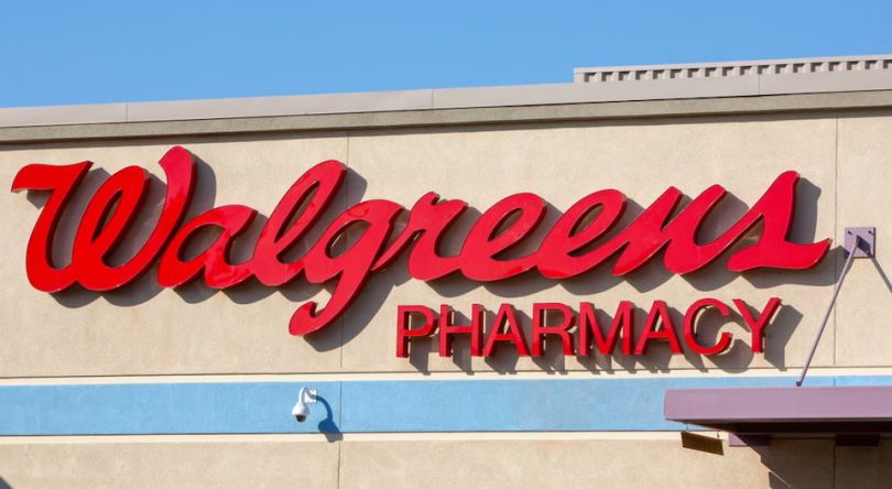 Walgreens logo on side of physical store