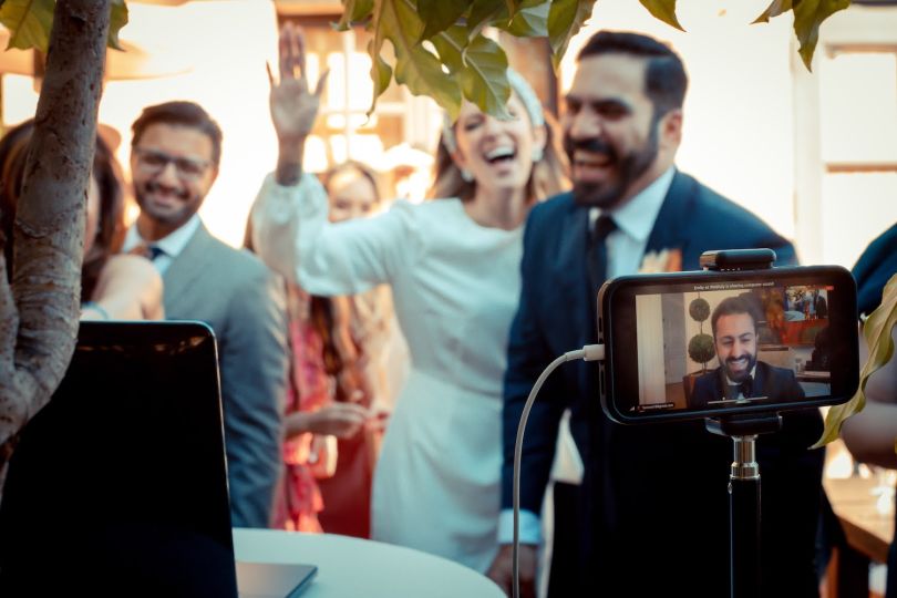 A scene from one of Wedfuly’s virtual weddings.