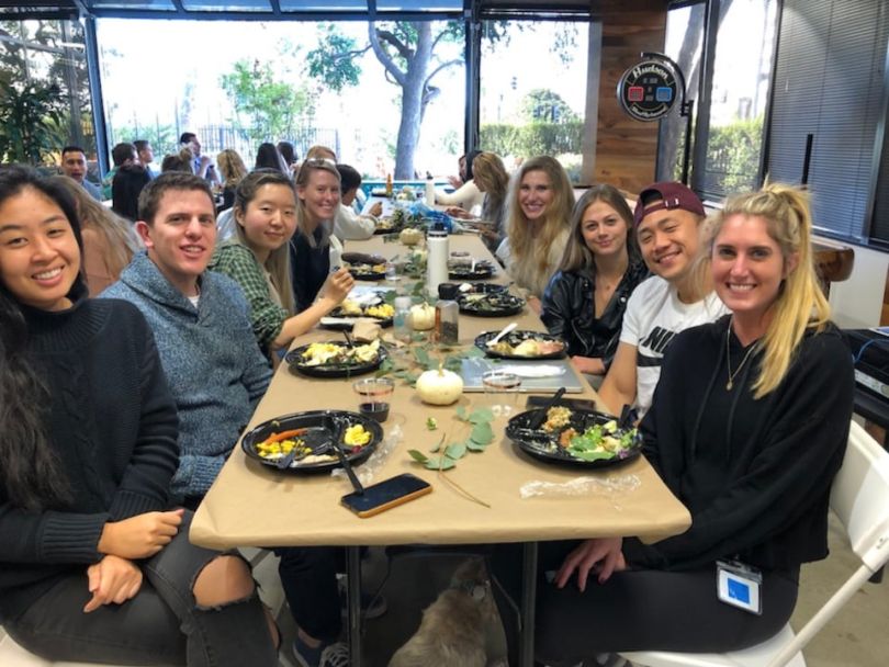 Wpromote's team at dinner