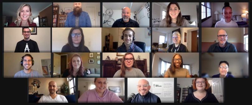 The Black Spectacles team on a video call