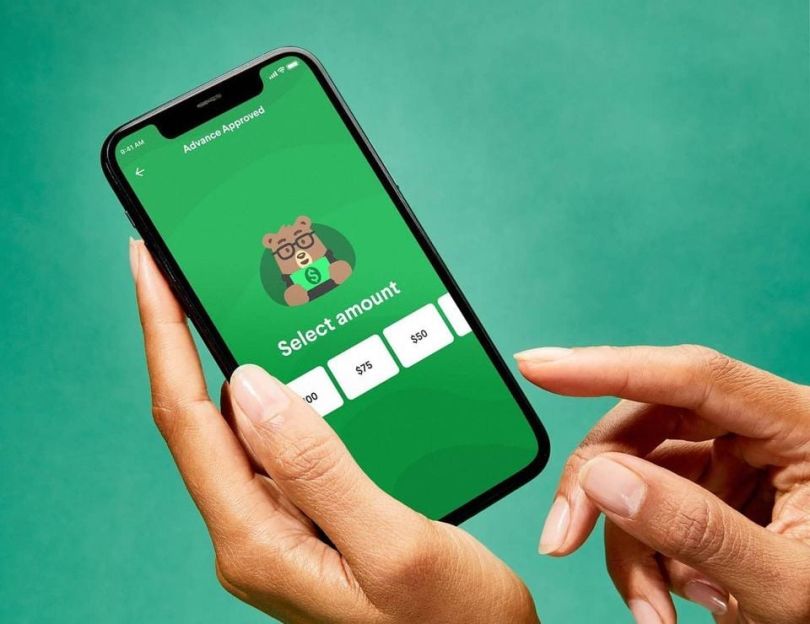 Dave banking app on phone