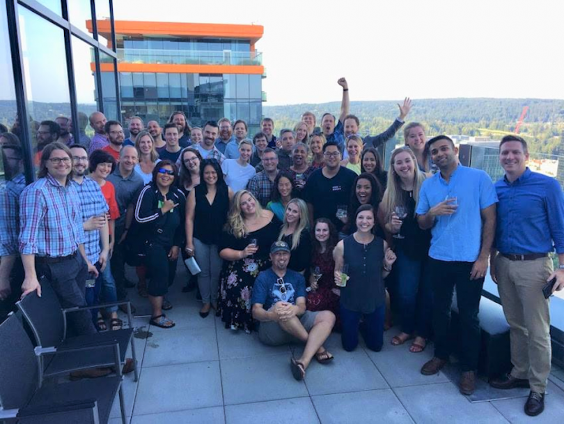 employees together outside