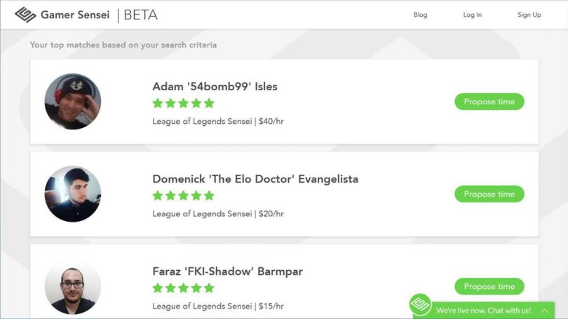 Boston Startups - Gamer Sensei