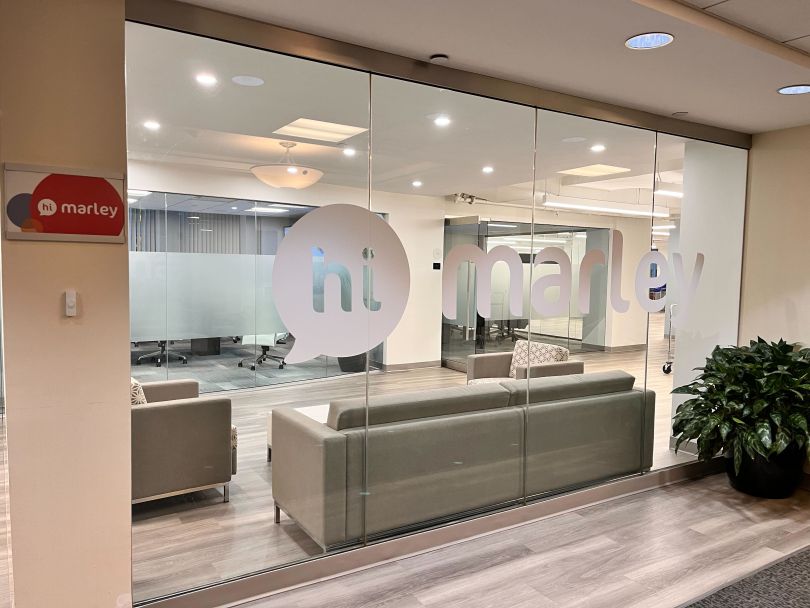 An image of Hi Marley’s modern, neutrally decorated offices.