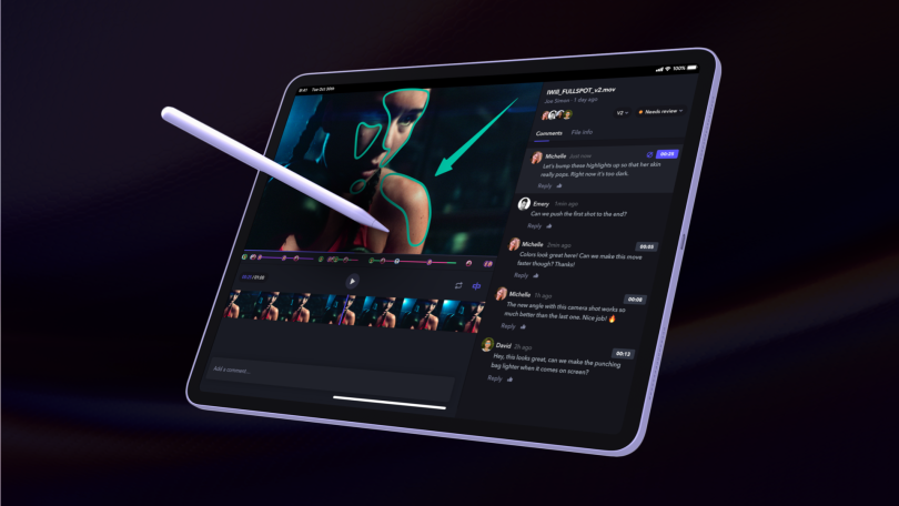 Product shot of Frame.io's video software