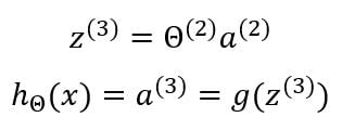 Final output layer equation