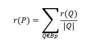 Page rank equation.