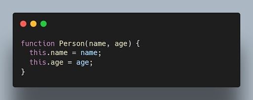 Constructor function in JavaScript