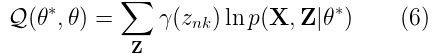 Equation six created by combining equation four and five.