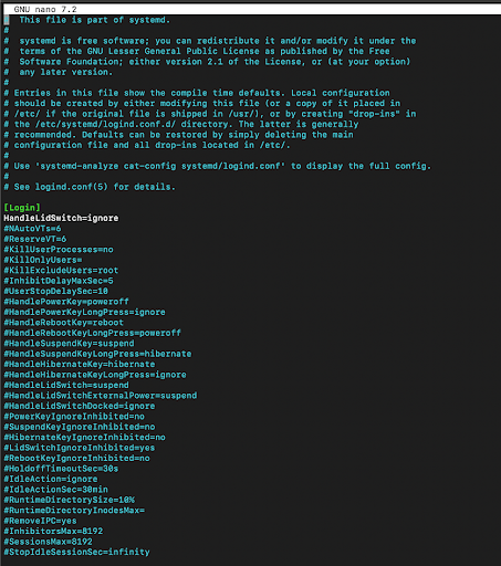 updated /etc/systemd/logind.conf file
