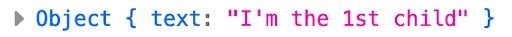 code return when react props is logged into console.