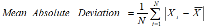 descriptive statistics mean absolute deviation statistic