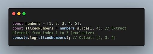 JavaScript slice() code example.