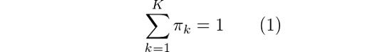 Equation that mixing coefficients must meet.