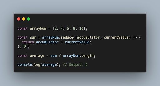 Code to find an average of an array in javascript. | Image: Akshay Kumar