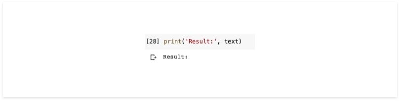 No result after trying to pull text from an image with noise. 