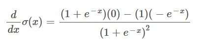 Quotient rule on the Sigmoid function. 