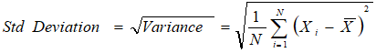 descriptive statistics standard deviation calculation