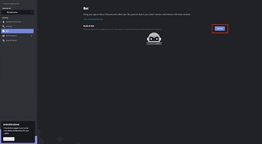 Add a discord bot page.