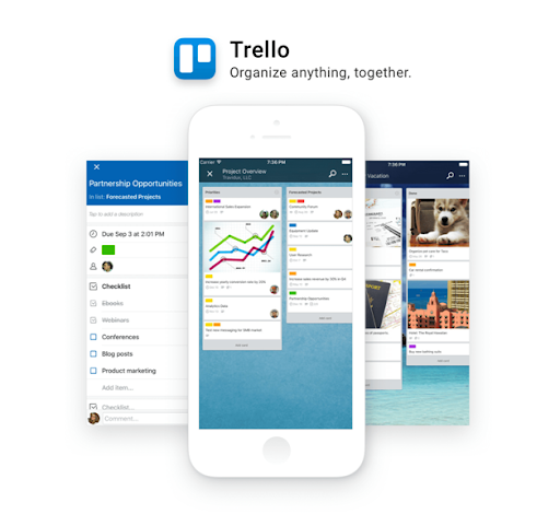 user centered design Trello homepage screenshot