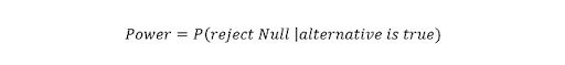 Statistical power equation.