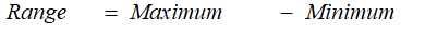 descriptive statistics range calculation