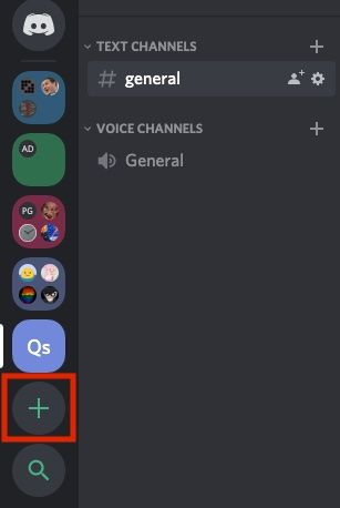 Create a discord server page screenshot