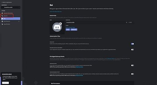 discord server OAUTH2 page 