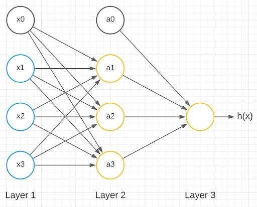 A group of neurons connected together creating a neural network