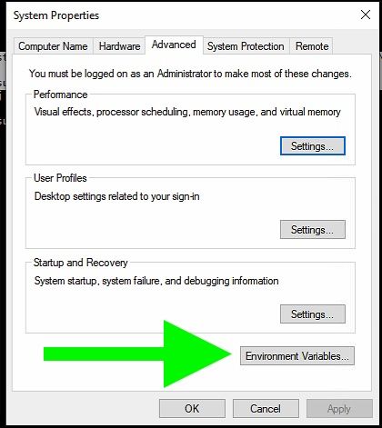 pip command not found system properties screenshot