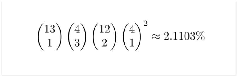 probability of pulling a three-of-a-kind