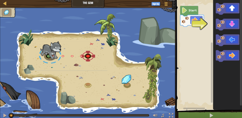 Screenshot of CodeCombat game. 