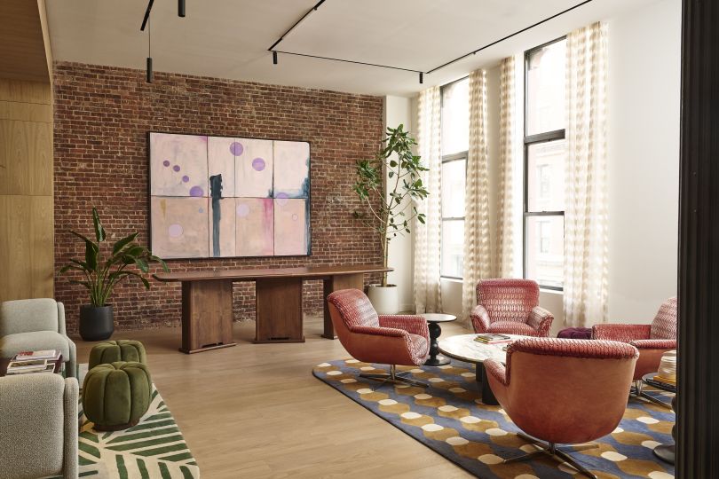 A lounge area in Genius AI’s office