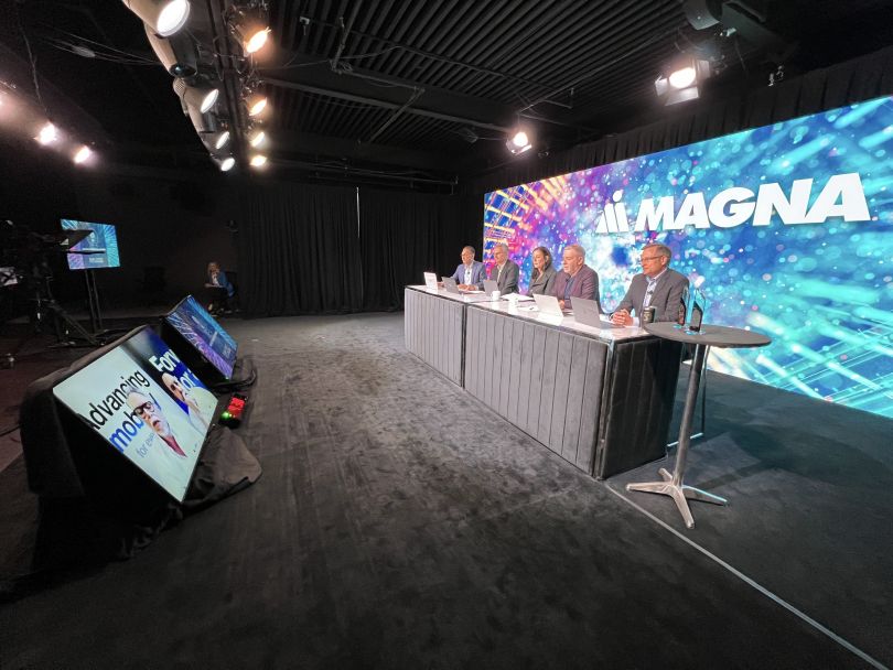 Magna employees hosting a panel.&nbsp;