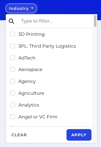 industry filter
