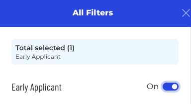 early applicant filter
