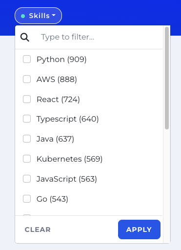 skills filter