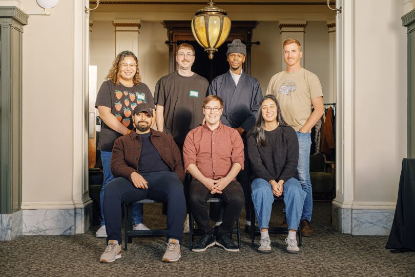Group photo of Yasser Aboudkhil (front row, left) and his software engineering team.