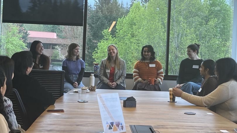 A photo of attendees and speaker Nina Edwards at the Women in Tech Career Trek event at Clean Power Research
